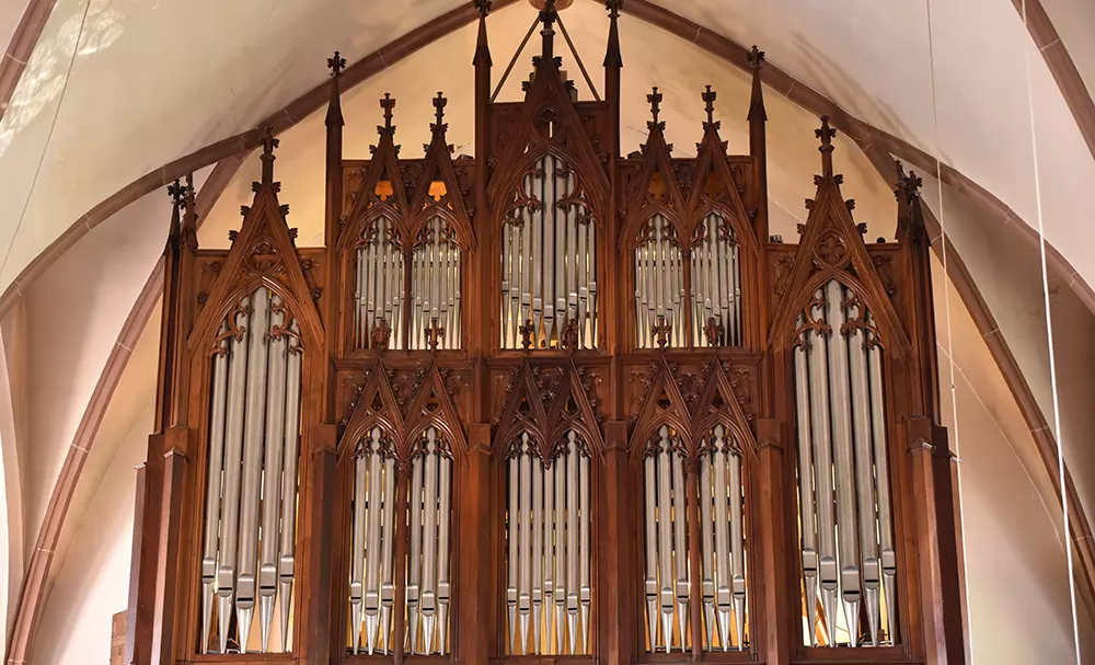 Prospekt der 1842 errichteten Stiehr-Orgel