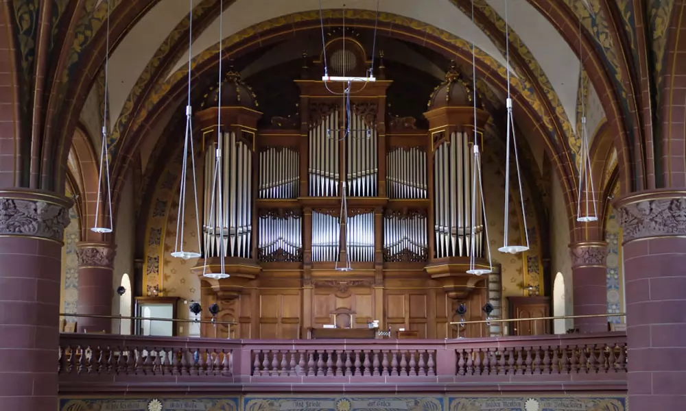 Januar: Walcker-Orgel (1900) in der Kirche Essen-Werden (Nordrhein-Westfalen)