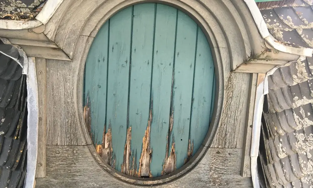 Die Beschädigungen an den Fenstern fallen sofort ins Auge