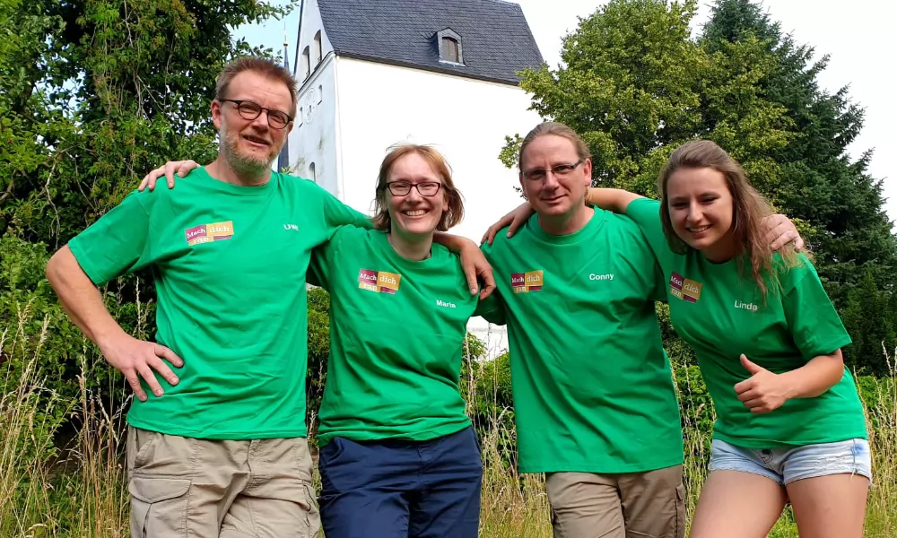 Das „Team Langhennersdorf“ 2019 bei der MDR-Spielshow „Mach Dich ran“