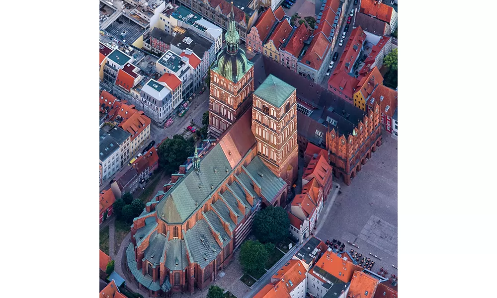 St. Nikolai-Kirche in Stralsund: Blick von oben