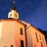 Bittes, Angelika | Kirnbach - St. Nicolauskirche klare Vollmondnacht 