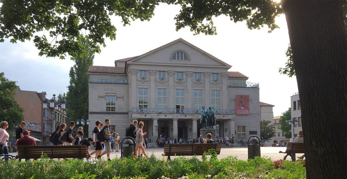 Goethe-Schiller-Denkmal in Weimar