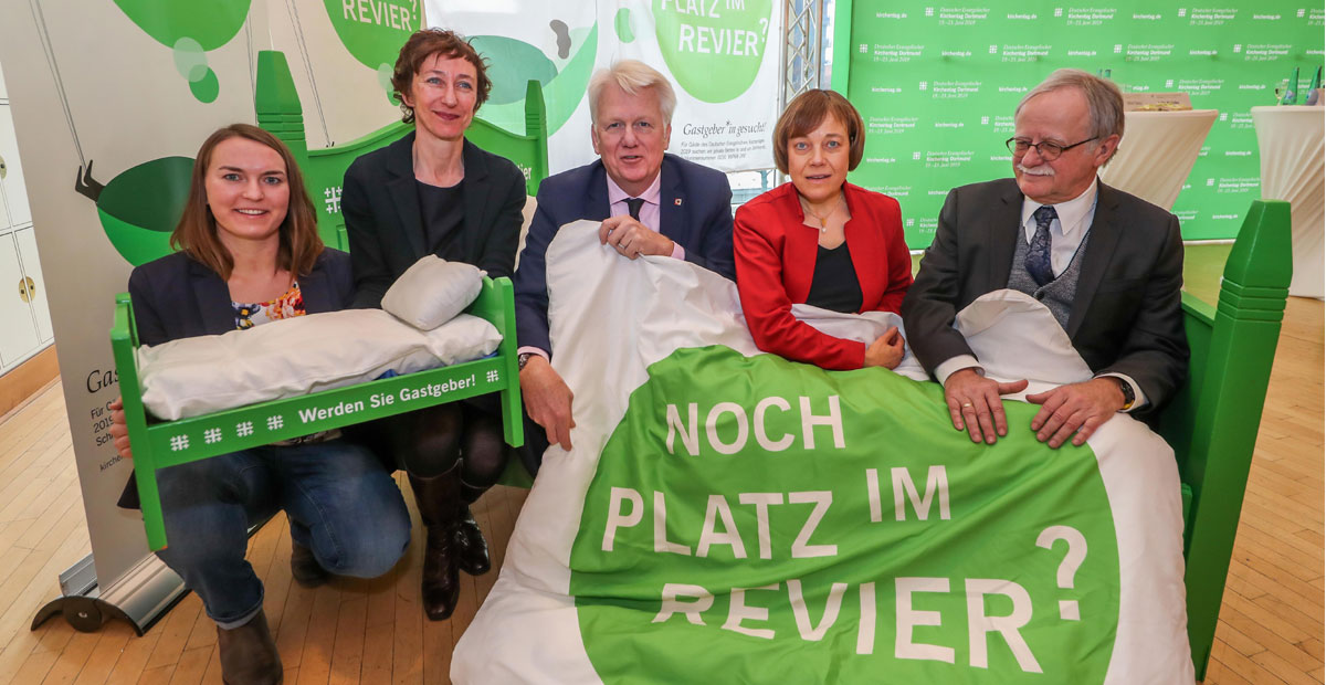 Präsentation der Privatquartierkampagne für den Kirchentag