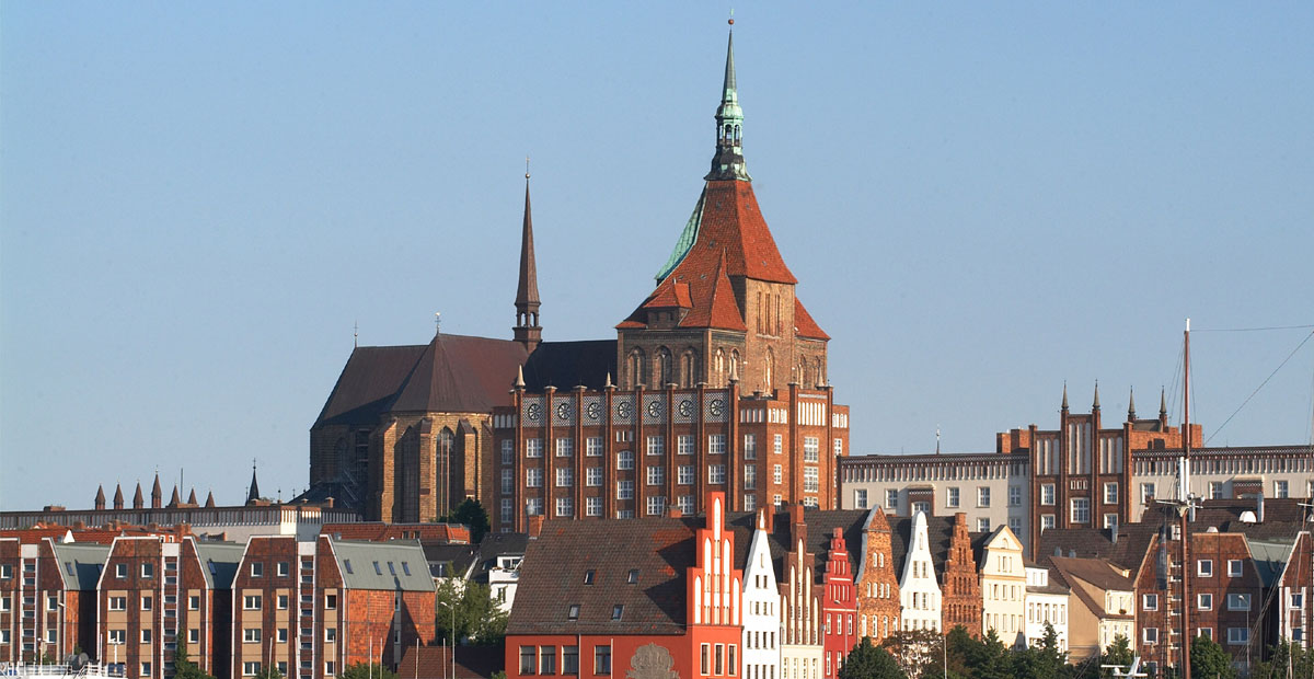 Blick auf die Rostocker Marienkirche
