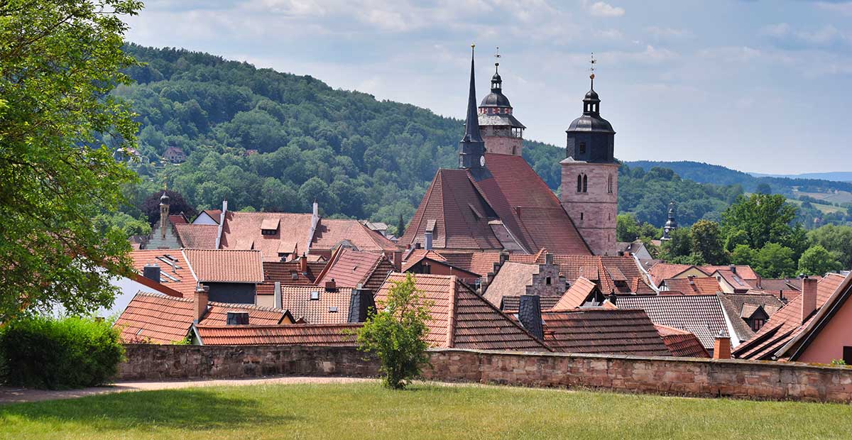 Blick von Schloss Wilhelmsburg über Schmalkalden