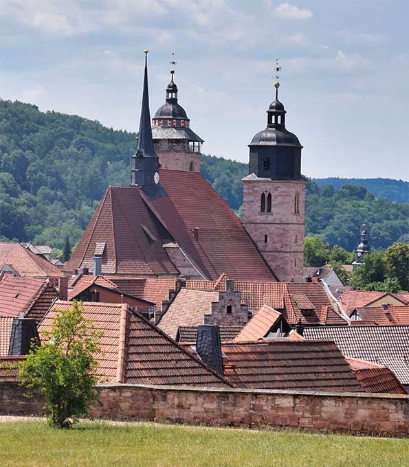 Blick von Schloss Wilhelmsburg über Schmalkalden