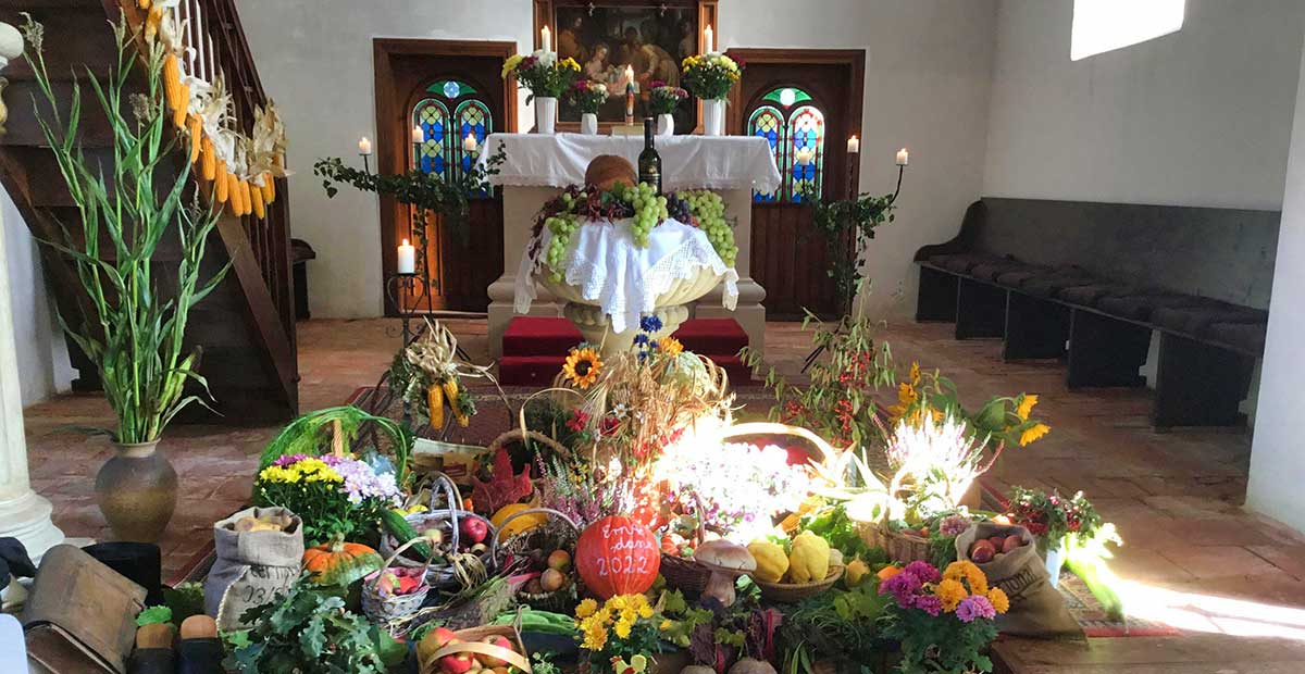 Erntedankfest 2022 in der Pfarrkirche Niederaudenhain (Nordsachsen)