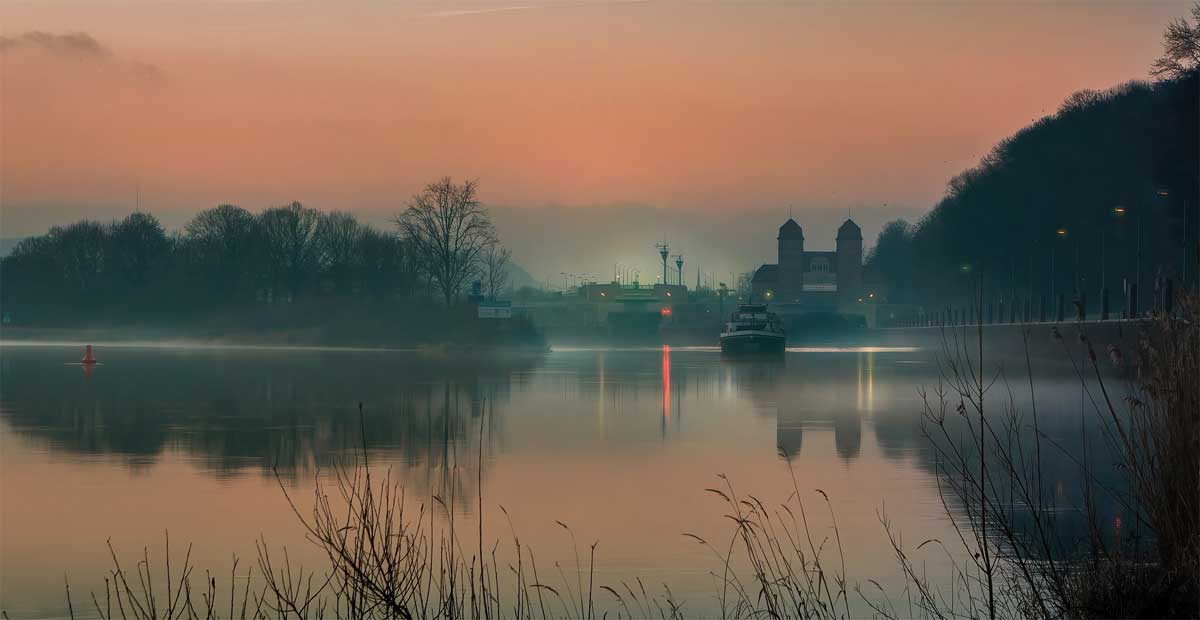 Sonnenaufgang am Mittellandkanal