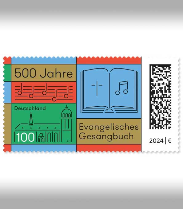 Sonderpostwertzeichen: 500 Jahre Evangelisches Gesangbuch