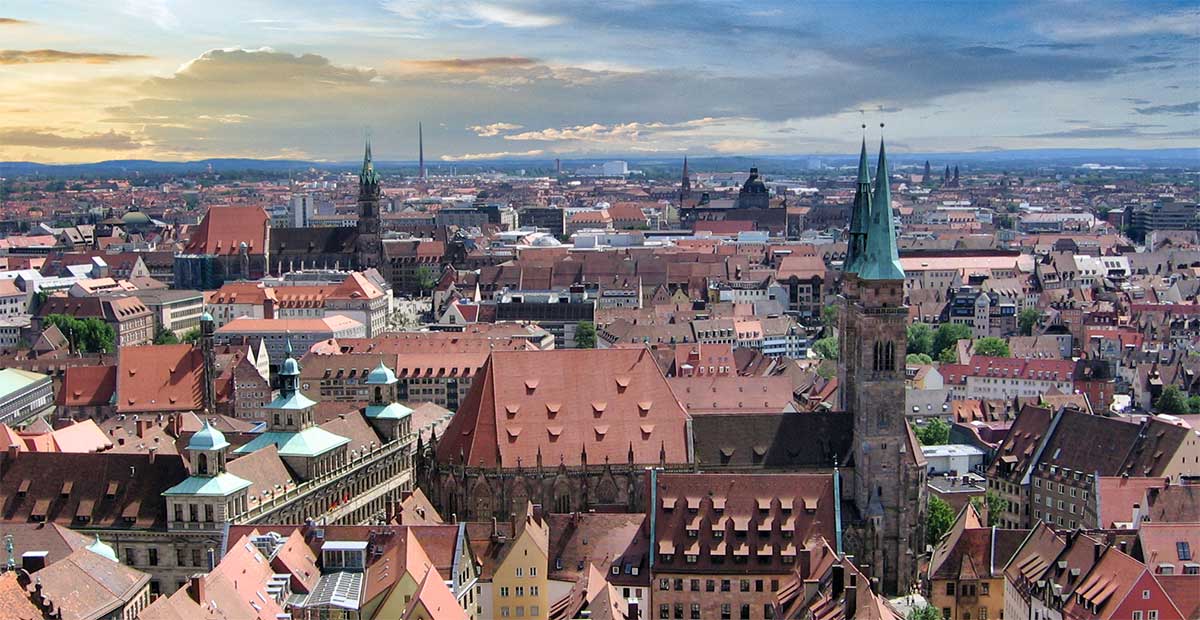 Blick von der Kaiserburg über die Nürnberger Altstadt