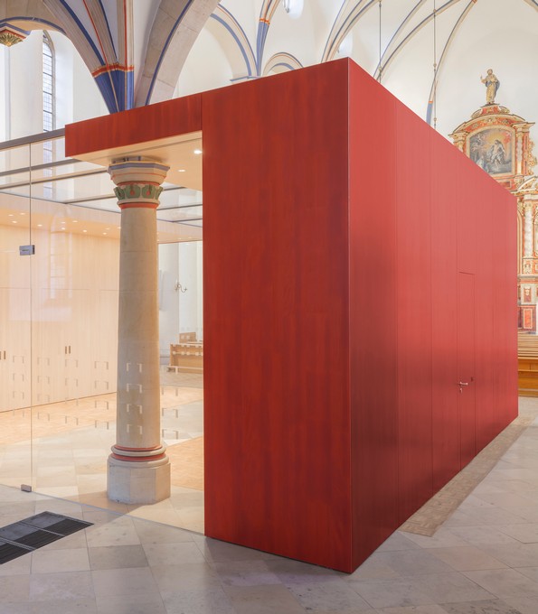 Roter Kubus in Coesfeld (Nordrhein-Westfalen)