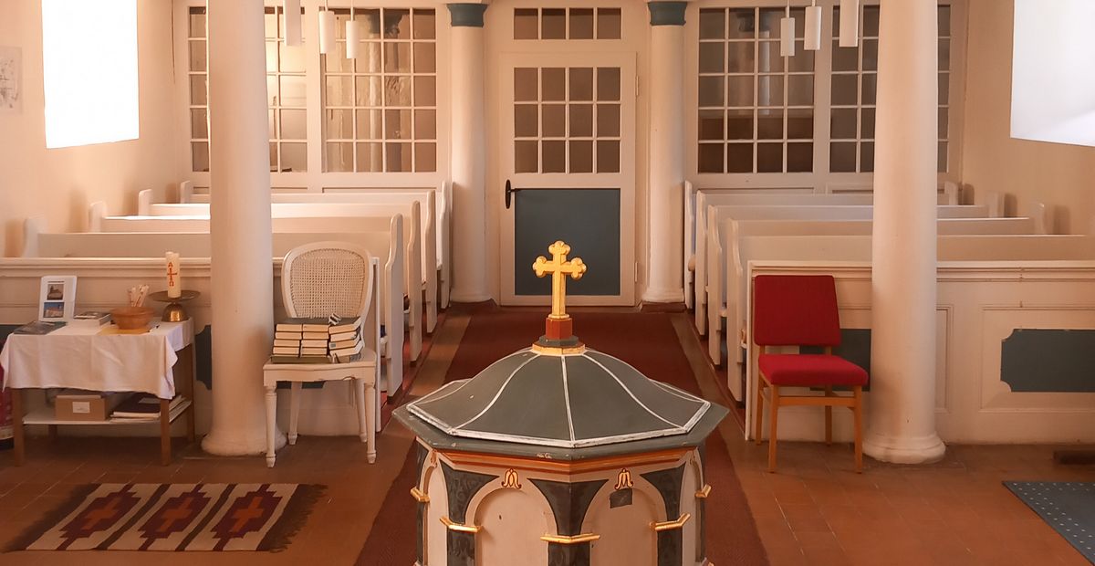 Innenraum der Dorfkirche Märkisch Wilmersdorf (Brandenburg)