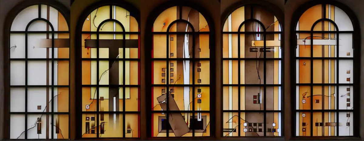 Der vollständige Fensterzyklus nach Entwürfen von Professor Johannes Schreiter